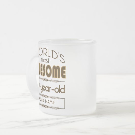 第90すばらしい誕生祝いの世界のベスト フロストグラスマグカップ (正面左)