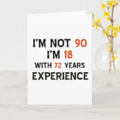 第90クールな誕生日のデザイン カード (黄色い花)