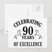 第90スタイリッシュ誕生日ギフトアイディア ポストカード (正面/裏面)