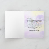 第90トキ亜科の鳥およびパンジーのバースデー・カード カード (内部)