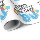 第90パーソナライズされた誕生日包装紙 ラッピングペーパー (ロールコーナー)