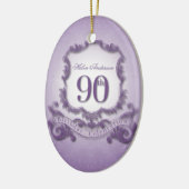 第90パーソナライズな誕生祝い セラミックオーナメント (左)
