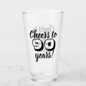 第90ビール90年のへの誕生日の応援か飲むこと タンブラーグラス (正面)