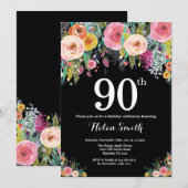 第90フローラ誕生日招待状 招待状 (正面/裏面)