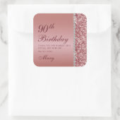 第90回エレガントバラ金ゴールド誕生日 スクエアシール (バッグ)