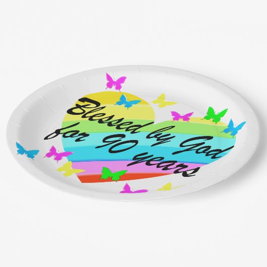 第90回キリスト教誕生日祈りの言葉デザイン ペーパープレート (アングル)