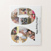 第90回シンプル写真コラージュのあいさつカスタム文 ジグソーパズル (縦)