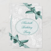 第90回ダマスクとボウズ·バースデー·パーティー 招待状 (正面/裏面)