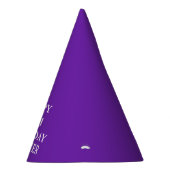 第90回バースデーパーティーお祝いパープルアダルト パーティーハット (右)