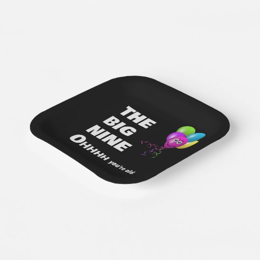 第90回バースデーパーティーのユーモア ペーパープレート (傾斜あり)