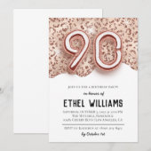 第90回バースデーパーティーへの招待 招待状 (正面/裏面)