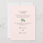 第90回バースデーパーティーエレガントの紅葉シャンパンピンク 招待状 (裏面)