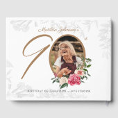 第90回バースデーパーティーエレガントフローラ植物写真 ゲストブック (裏面)