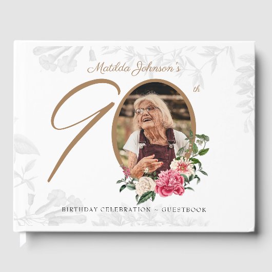 第90回バースデーパーティーエレガントフローラ植物写真 ゲストブック (正面)