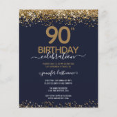 第90回バースデーパーティーバジェット招待状 (正面)