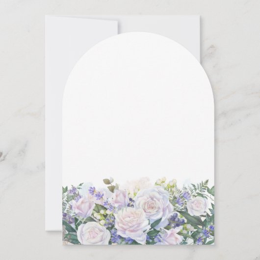 第90回バースデーパーティーホワイトローズブルーフローラ 招待状 (裏面)