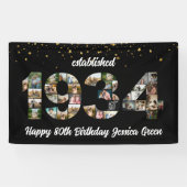 第90回バースデーパーティー写真コラージュ設立1934 横断幕 (横)