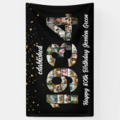 第90回バースデーパーティー写真コラージュ設立1934 横断幕 (縦)