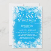 第90回バースデーパーティー冬ワンダーランドスノーフレーク 招待状 (正面)