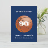 第90回バースデーパーティー招待バスケットボール 招待状 (スタンド正面)