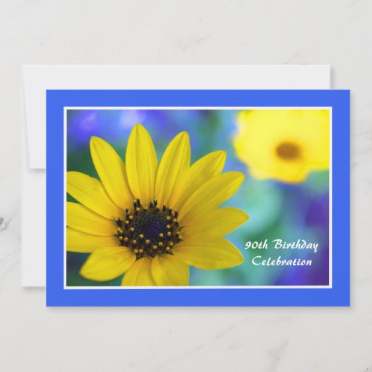 第90回バースデーパーティー招待日花 招待状 (正面)