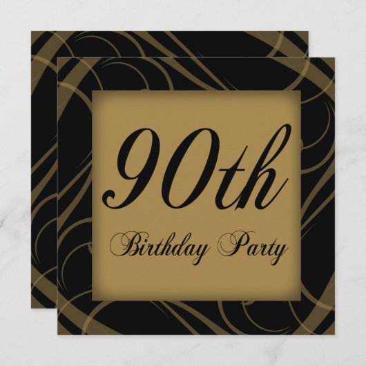 第90回バースデーパーティー招待状 招待状 (正面/裏面)