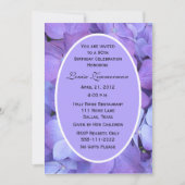 第90回バースデーパーティー招待紫陽花 招待状 (正面)