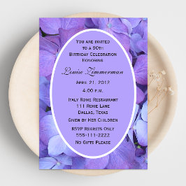 第90回バースデーパーティー招待紫陽花 招待状