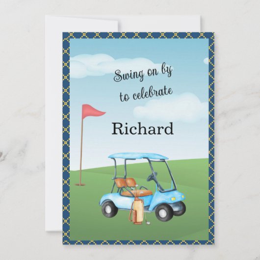 第90回バースデーパーティー男子ゴルフテーマパーティー 招待状 (裏面)