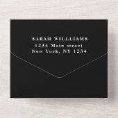 第90回バースデーパーティー白黒シンプルモダン オールインワン招待状 (裏面)