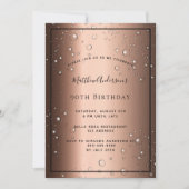 第90回バースデーパーティー青銅ブラウン黒い泡の男 招待状 (正面)