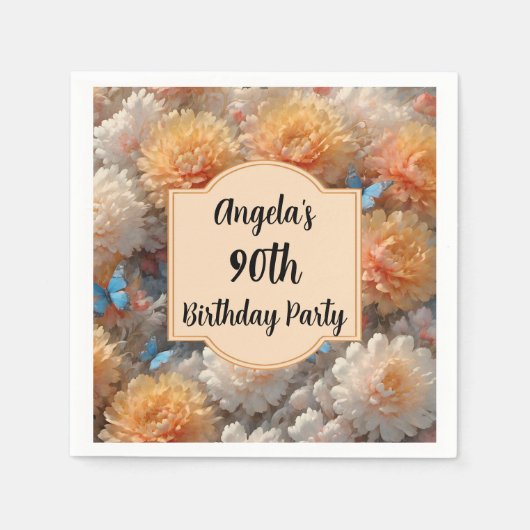 第90回バースデーパーティー スタンダードカクテルナプキン (正面)