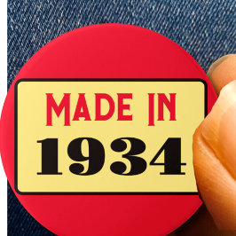 第90回バースデー生まれターパーティー1934 90ピン 缶バッジ