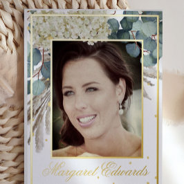 第90回フローラブルーエレガントフォト誕生日 箔招待状