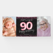 第90回ブラックピンクハッピーバースデーフォトバナー 横断幕 (横)