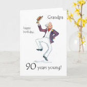 第90回誕生日カード カード (黄色い花)