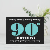 第90回誕生日パーティーの招待テンプレート 招待状 (スタンド正面)