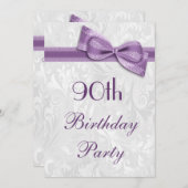 第90回誕生日パーティーダマスフェイククとボウ 招待状 (正面/裏面)