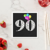第90回誕生日パーティー風船 スタンダードカクテルナプキン (インサイチュ)