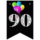 第90回誕生日パーティー風船 バンティングフラッグ (第1の旗)