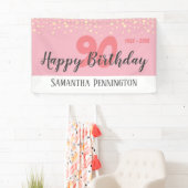 第90回誕生日パーティー（ピンク） 横断幕 (インサイチュ)