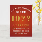 第90回誕生日標準生まれ1930sお名前の追加 カード (黄色い花)