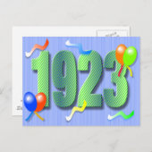 第90回誕生日1923年葉書 ポストカード (正面/裏面)