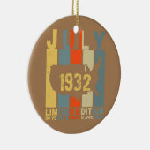 第90回誕生日1932年7月90年素晴らし間 セラミックオーナメント (右)