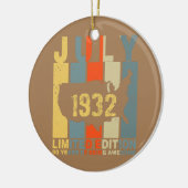 第90回誕生日1932年7月90年素晴らし間 セラミックオーナメント (左)