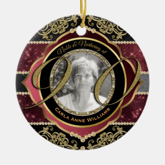 第90回Ruby金ゴールドフォトフレーム セラミックオーナメント (正面)