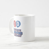 第90年の誕生日のデザイン コーヒーマグカップ (正面左)