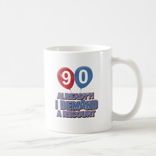 第90年の誕生日のデザイン コーヒーマグカップ (右)