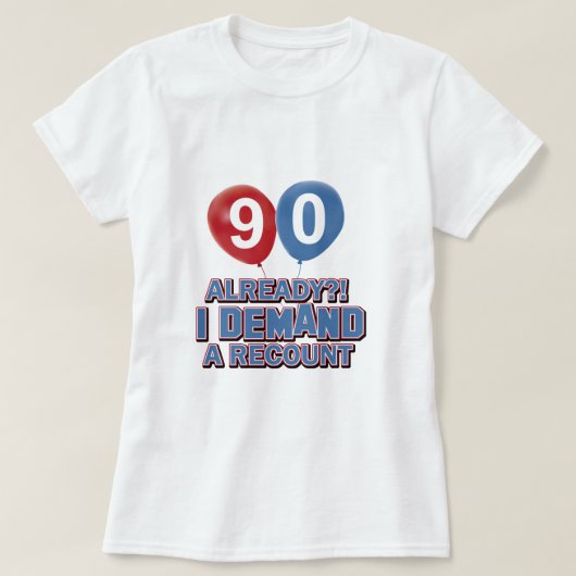 第90年の誕生日のデザイン Tシャツ (デザイン正面)