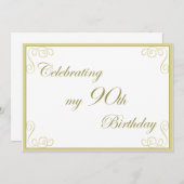 第90期エレガント誕生日パーティーへの招待 招待状 (正面/裏面)